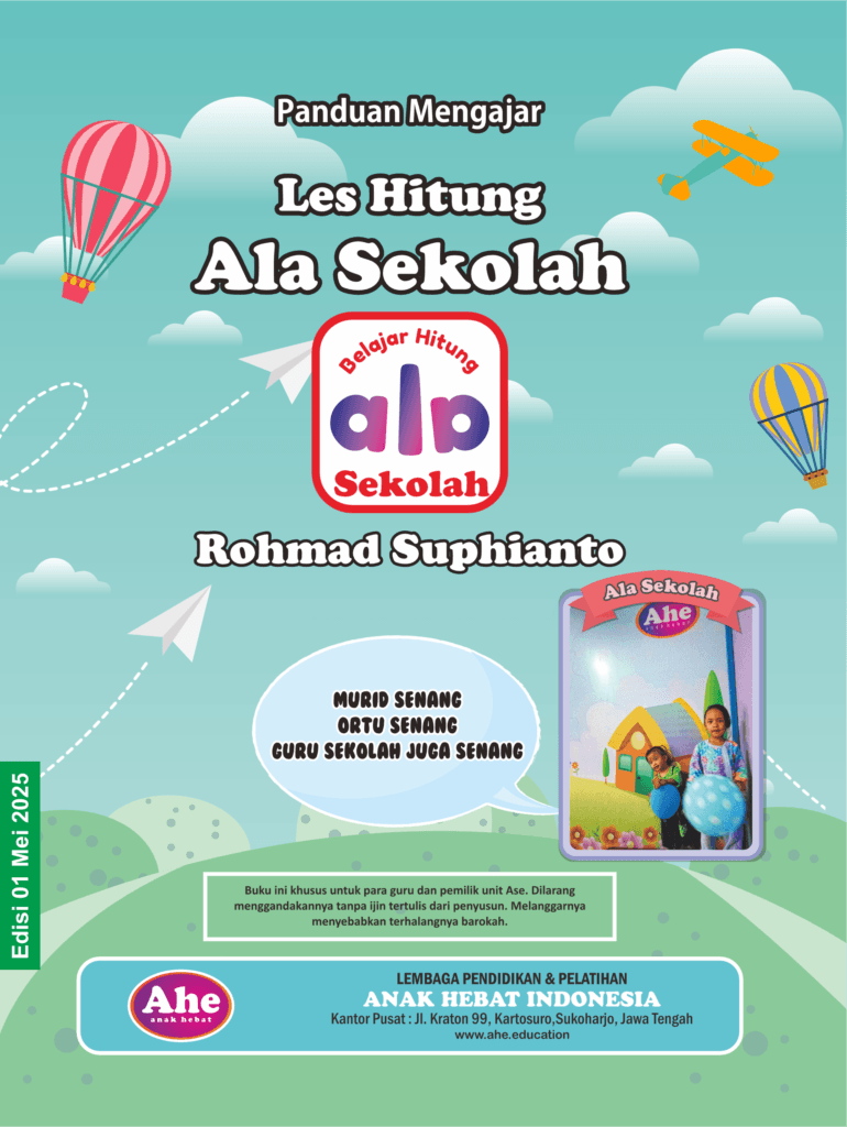 AHE, Ala Sekolah, Belajar hitung, AHE Publisher, Panduan Mengajar